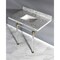 Kingston Brass 36X22 Marble Vanity Top W/ Acrylic Feet Combo, Marble/Brass KVPB36MASQ7 - alternate 3